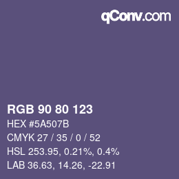 Farbcode: RGB 90 80 123 | qconv.com