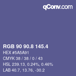 カラーコード: RGB 90 90.8 145.4 | qconv.com