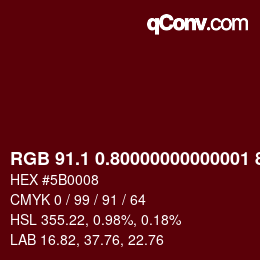 カラーコード: RGB 91.1 0.80000000000001 8 | qconv.com