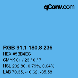 Color code: RGB 91.1 180.8 236 | qconv.com