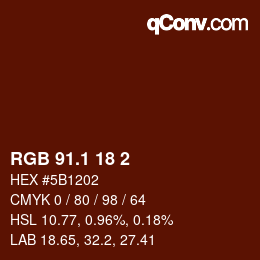 カラーコード: RGB 91.1 18 2 | qconv.com