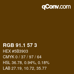 カラーコード: RGB 91.1 57 3 | qconv.com