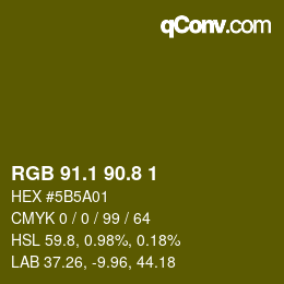 カラーコード: RGB 91.1 90.8 1 | qconv.com