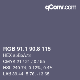 Color code: RGB 91.1 90.8 115 | qconv.com