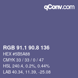 Color code: RGB 91.1 90.8 136 | qconv.com