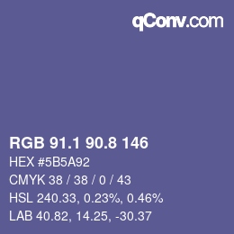 Color code: RGB 91.1 90.8 146 | qconv.com