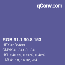 Color code: RGB 91.1 90.8 153 | qconv.com