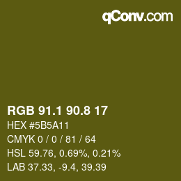 Color code: RGB 91.1 90.8 17 | qconv.com