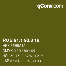 Color code: RGB 91.1 90.8 18 | qconv.com