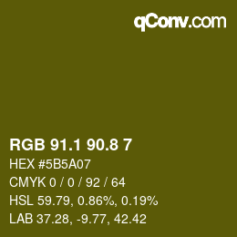 カラーコード: RGB 91.1 90.8 7 | qconv.com