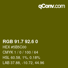 カラーコード: RGB 91.7 92.6 0 | qconv.com