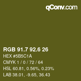 カラーコード: RGB 91.7 92.6 26 | qconv.com