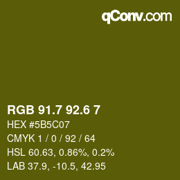 カラーコード: RGB 91.7 92.6 7 | qconv.com