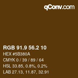 Color code: RGB 91.9 56.2 10 | qconv.com