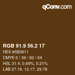 Color code: RGB 91.9 56.2 17 | qconv.com