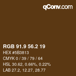 Color code: RGB 91.9 56.2 19 | qconv.com