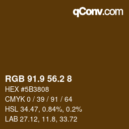 Code couleur: RGB 91.9 56.2 8 | qconv.com