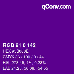 Color code: RGB 91 0 142 | qconv.com