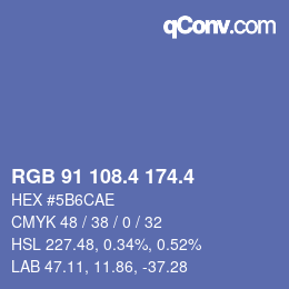 カラーコード: RGB 91 108.4 174.4 | qconv.com
