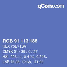 Color code: RGB 91 113 186 | qconv.com