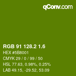 カラーコード: RGB 91 128.2 1.6 | qconv.com
