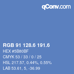 カラーコード: RGB 91 128.6 191.6 | qconv.com