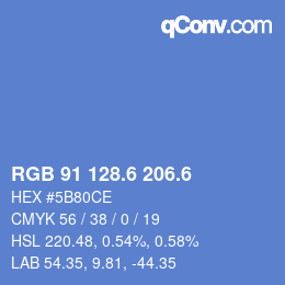 カラーコード: RGB 91 128.6 206.6 | qconv.com