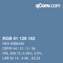 Farbcode: RGB 91 128 162 | qconv.com