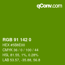 Color code: RGB 91 142 0 | qconv.com