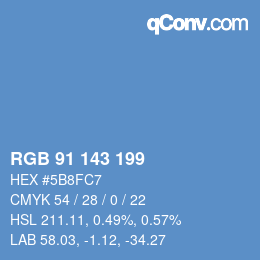 カラーコード: RGB 91 143 199 | qconv.com
