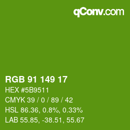 Color code: RGB 91 149 17 | qconv.com