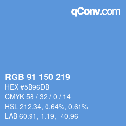 Color code: RGB 91 150 219 | qconv.com