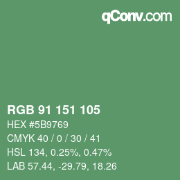 Color code: RGB 91 151 105 | qconv.com