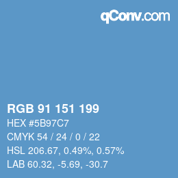 Color code: RGB 91 151 199 | qconv.com
