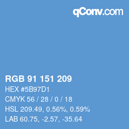 Color code: RGB 91 151 209 | qconv.com