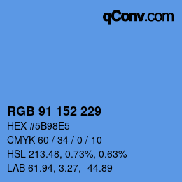 Color code: RGB 91 152 229 | qconv.com