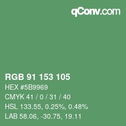 Color code: RGB 91 153 105 | qconv.com