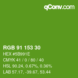 Color code: RGB 91 153 30 | qconv.com