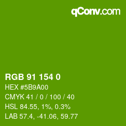 Color code: RGB 91 154 0 | qconv.com