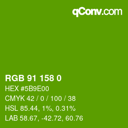 Color code: RGB 91 158 0 | qconv.com