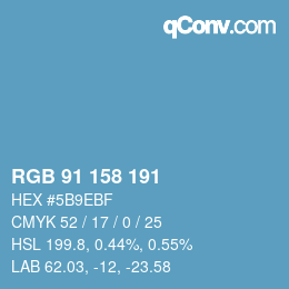 カラーコード: RGB 91 158 191 | qconv.com