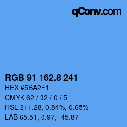 カラーコード: RGB 91 162.8 241 | qconv.com