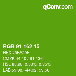 Color code: RGB 91 162 15 | qconv.com