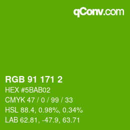 Color code: RGB 91 171 2 | qconv.com