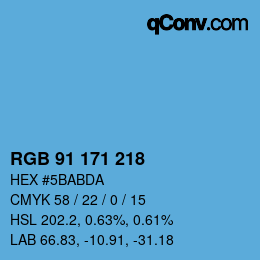 Color code: RGB 91 171 218 | qconv.com