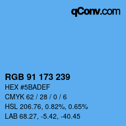 Color code: RGB 91 173 239 | qconv.com