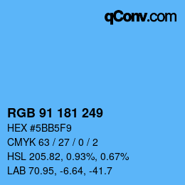 Color code: RGB 91 181 249 | qconv.com