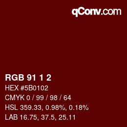 颜色代码: RGB 91 1 2 | qconv.com