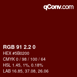 カラーコード: RGB 91 2.2 0 | qconv.com