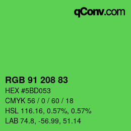 Color code: RGB 91 208 83 | qconv.com